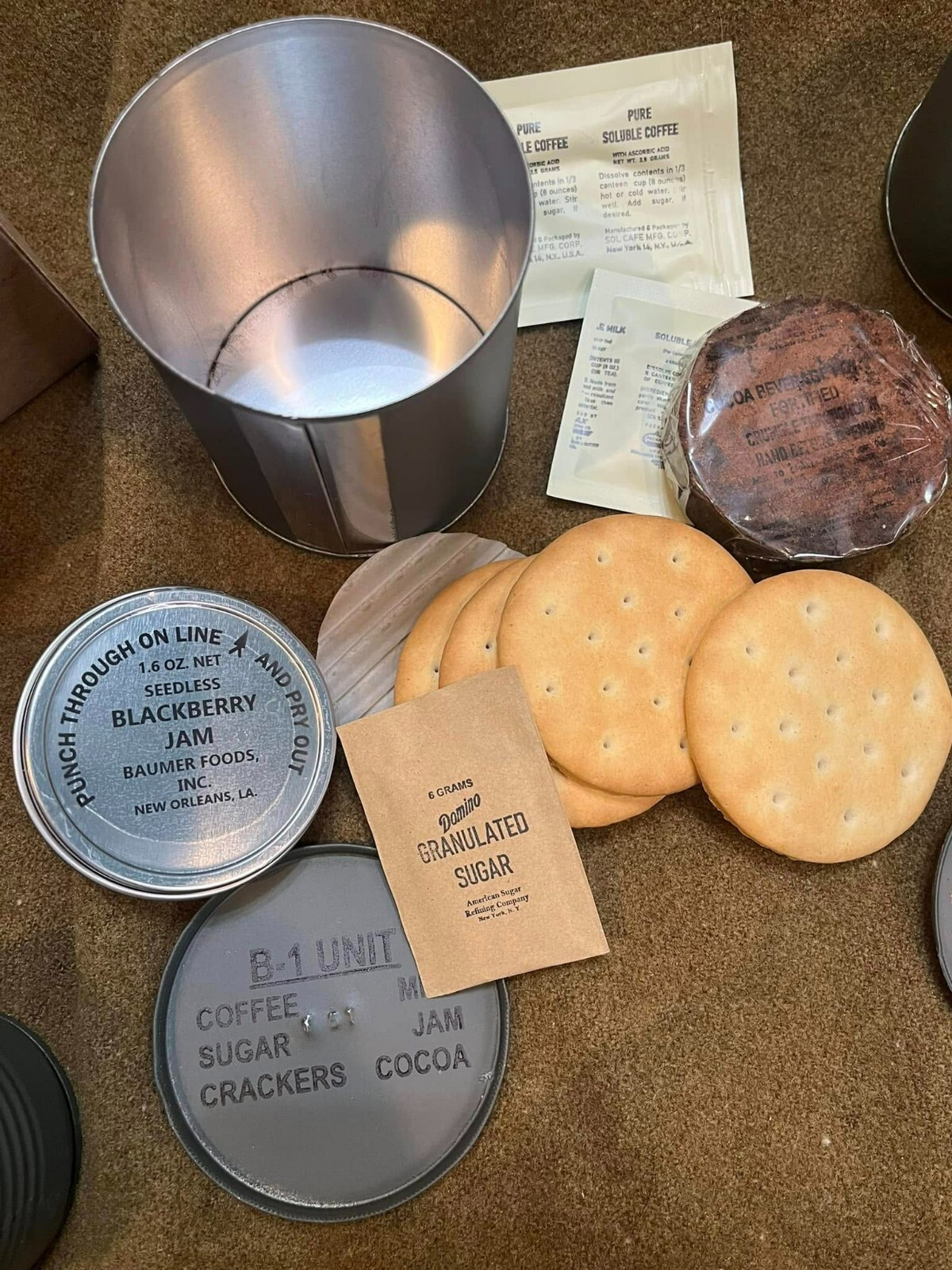 US Korean War Ration, Combat, Individual - Fully Edible Reproduction Ration