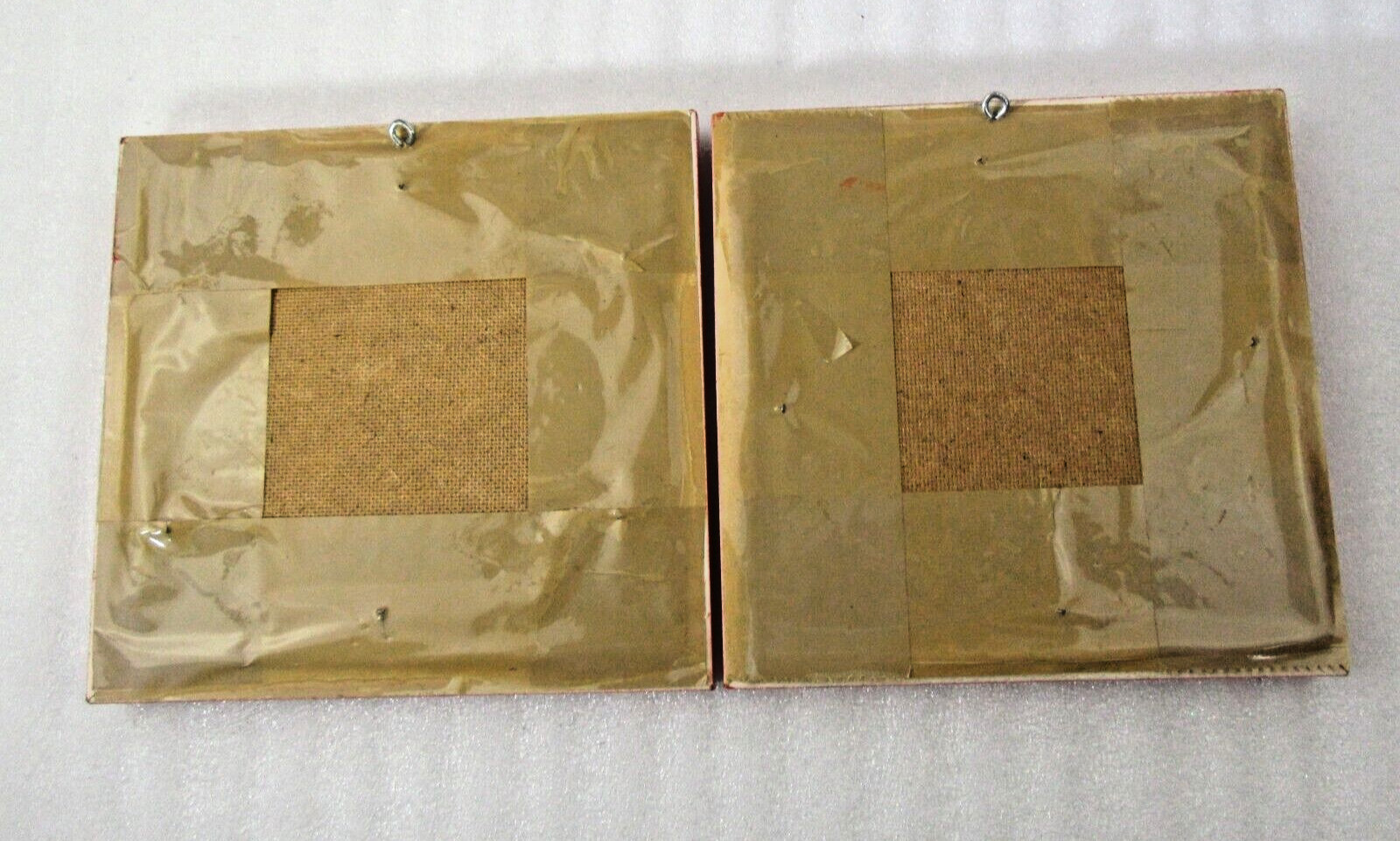 2 Peruvian Christmas NATIVITY scenes Needle Handcrafted Pictures folk art framed