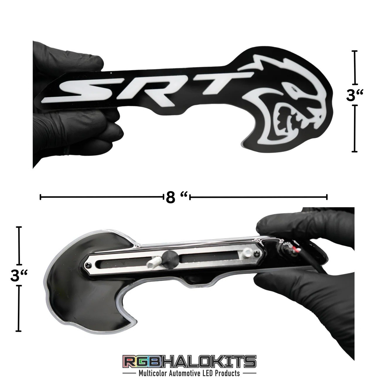 SRT Hellcat Front Grill Badge Emblem Led RGBw Bluetooth Controlled