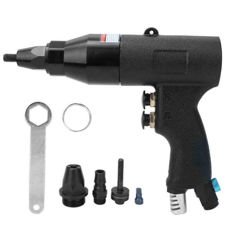 Pneumatic Rivet Nut Gun Rivnut Setting Gun Riveter Air Riveting Tool M6-M8 1/4''