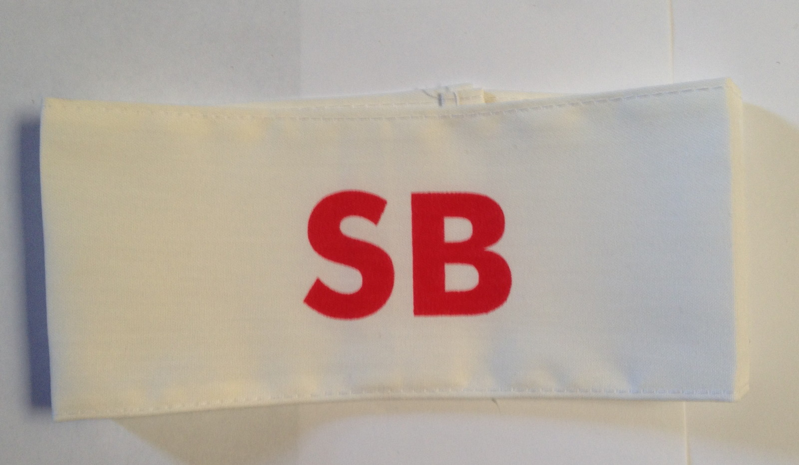 WW 1 BRITISH ARMY STRETCHER BEARER ARMBAND  screen Printed ON WHITE