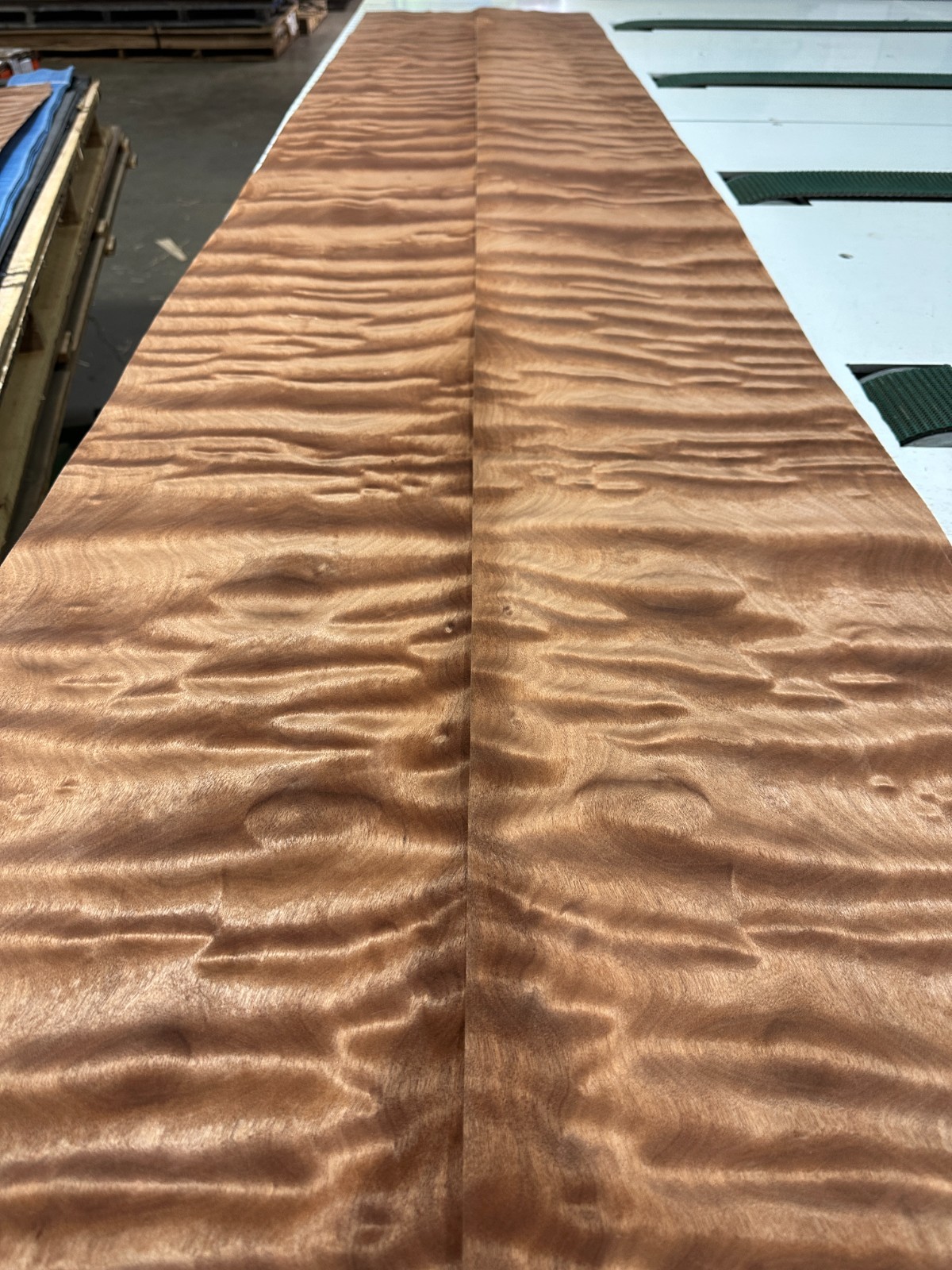 Pommele Sapele Raw Wood Veneer 2 sheets 108'' x 11'' 319Q
