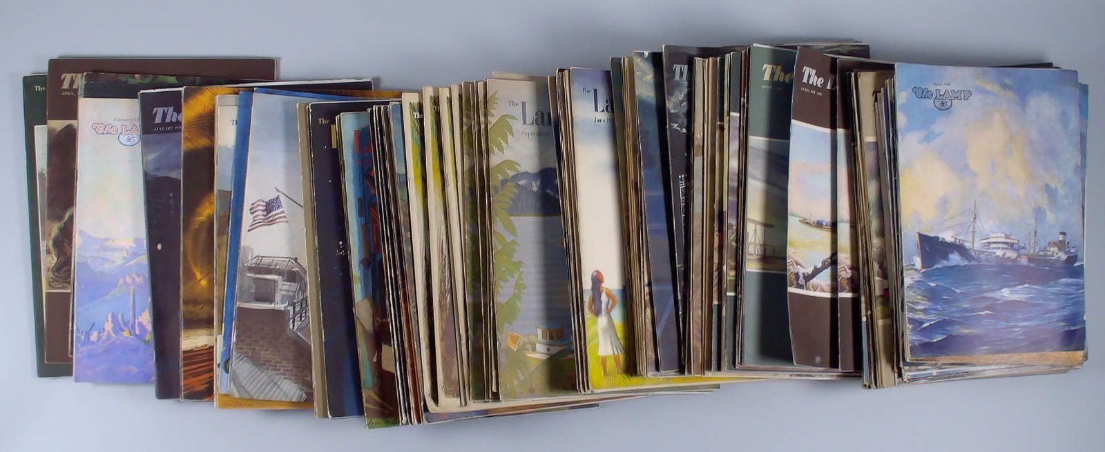 HUGE lot of 109 ESSO Standard Oil THE LAMP Industry Magazine Years 1940-1961