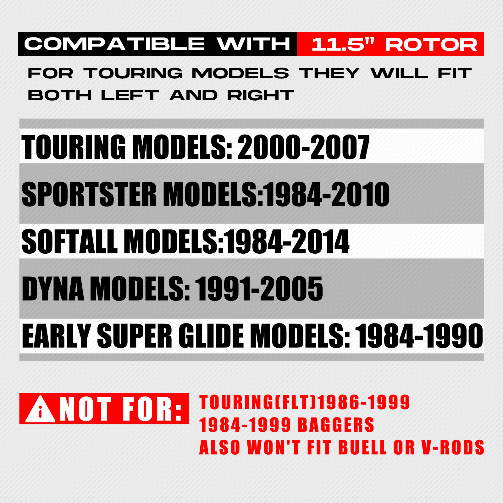 2Pcs Front & 1Pce Rear 11.5" Chrome Brake Rotors Polished For Harley Touring