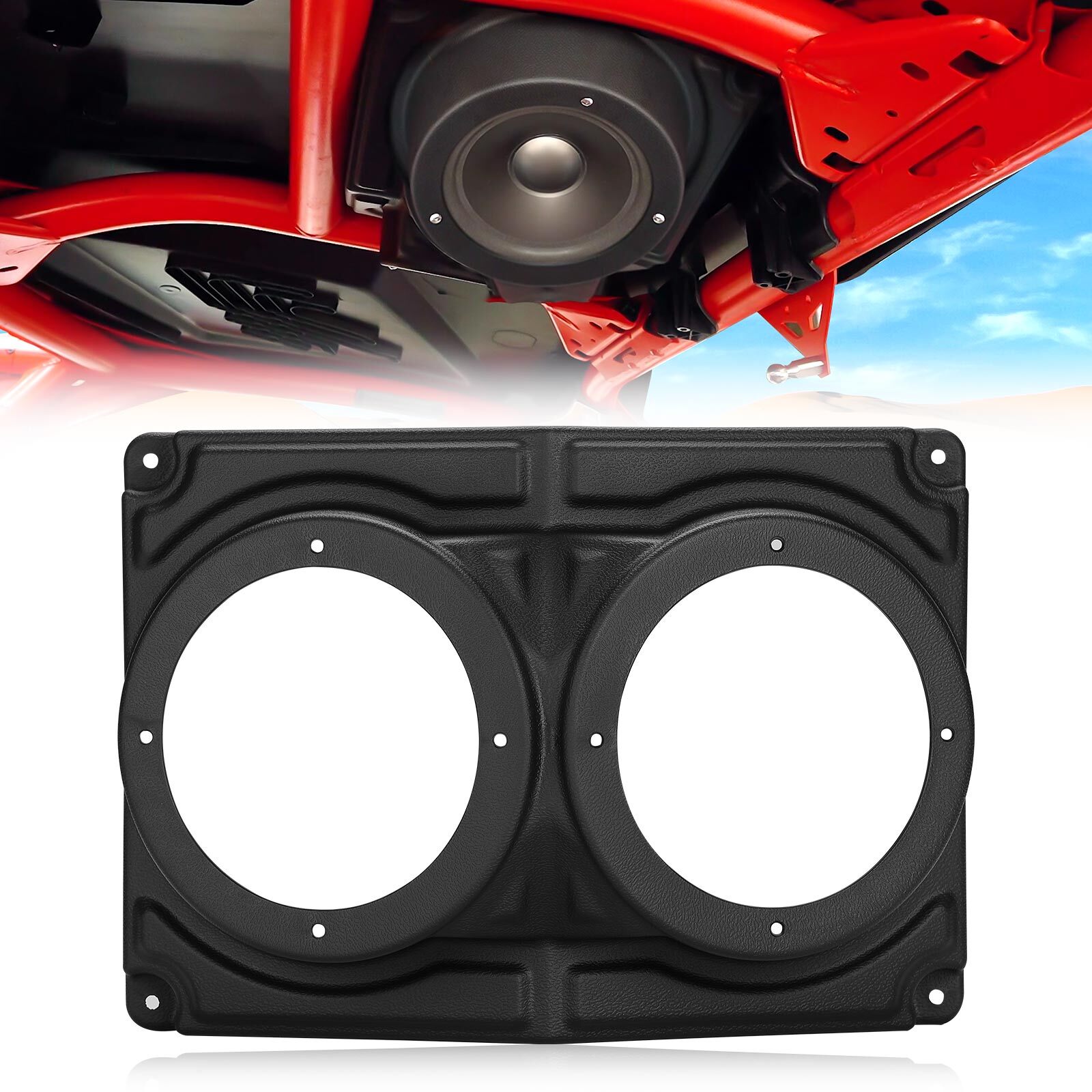 6.5" Overhead Roof Mount Speaker Pods Audio Kit Enclosure For Polaris/Can Am/UTV
