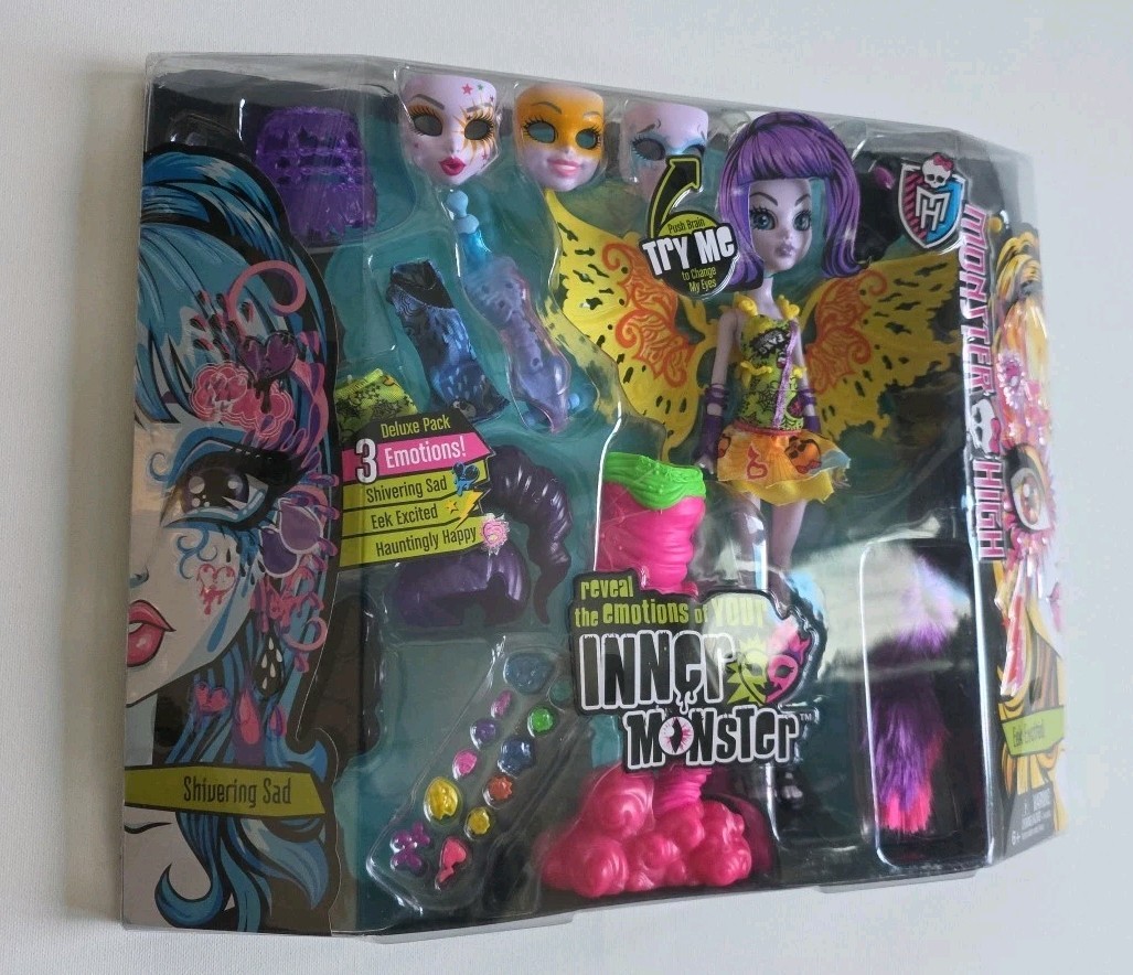 Monster High Inner Monster 3 Pack Shivering Sad Eek Excited Hauntingly Happy NIB
