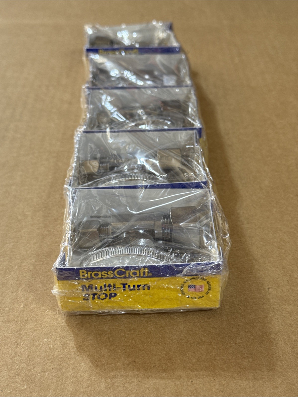 5-Pack BrassCraft OCR14X C 1/2 X 3/8 Compression Straight Stop Valve, New