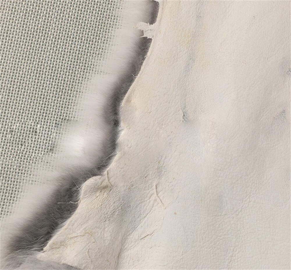 High Quality Soft Natural Gray Rabbit Skin Pelt Real Fur Craft Decro 8-14'' US