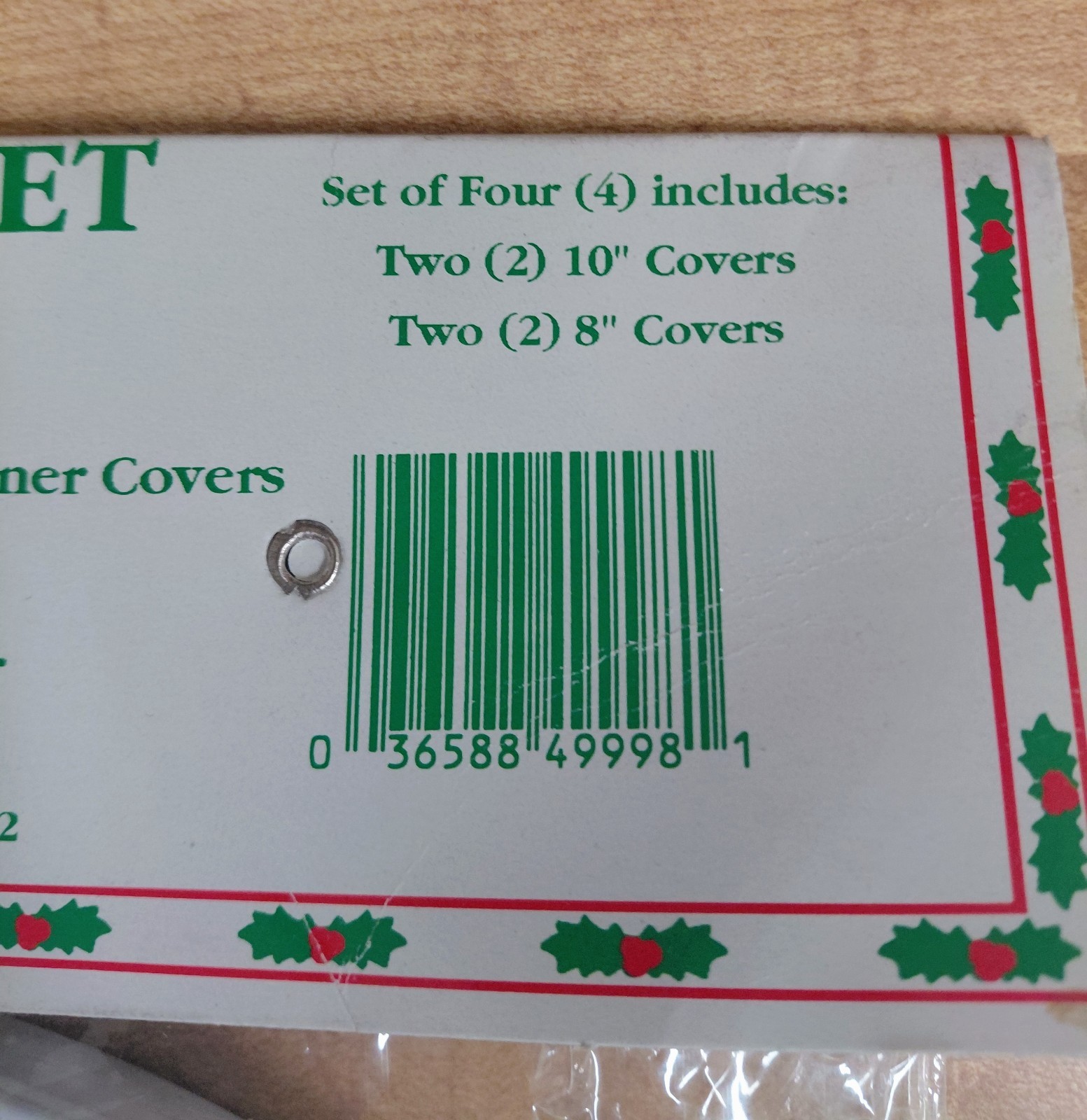 NOS Stove Burner Covers Christmas Tree Design Enamel Set of 4 Vintage 8" & 10"