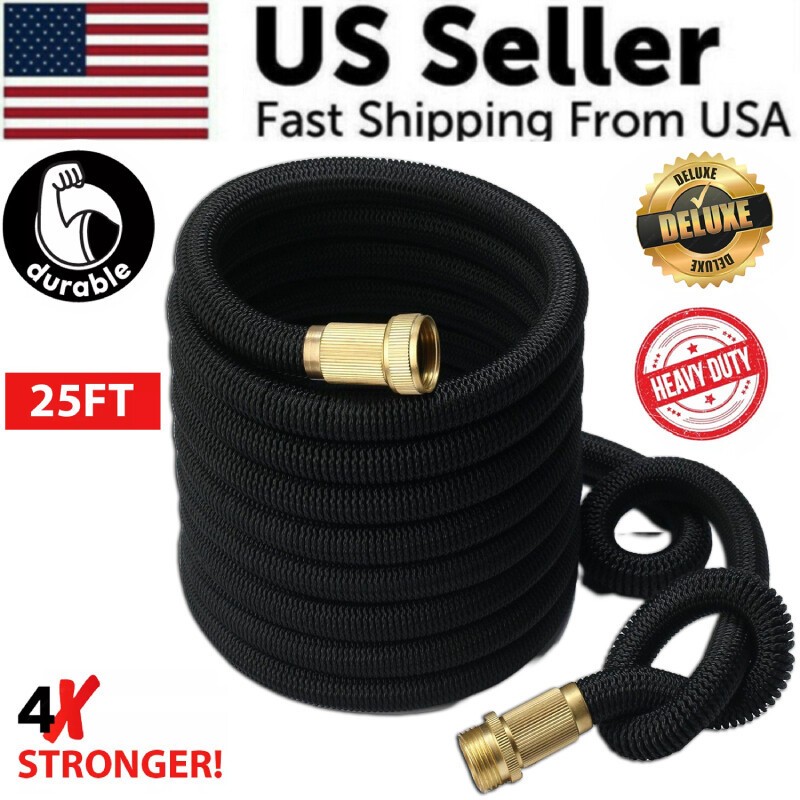 4X Stronger Deluxe Expandable Flexible Garden Hose Water Hose 25, 50, 75, 100FT
