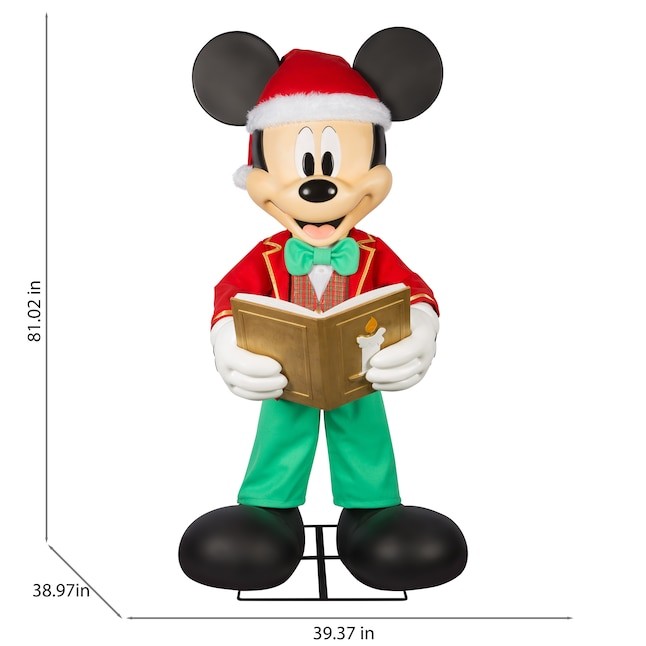 Disney 6.75-ft Lifesize Christmas Mickey Mouse Musical Animatronic