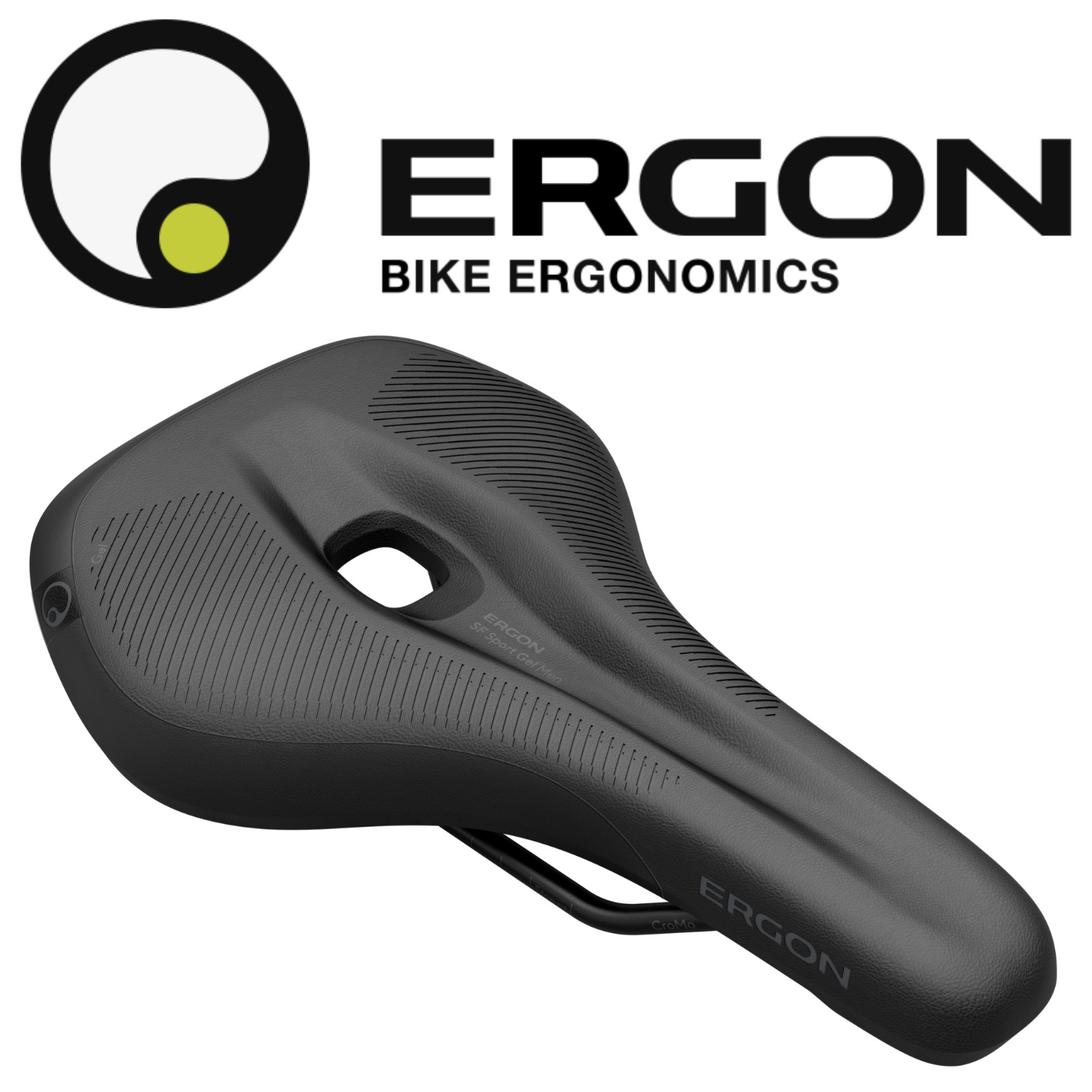 Ergon SF Sport Gel Saddle W/Indent Men's Black