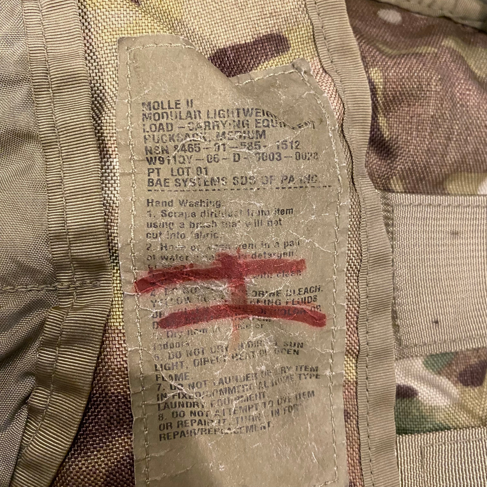 US ARMY OCP MEDIUM RUCKSACK MULTICAM RUCK SACK FIELD PACK COMPLETE FRAME