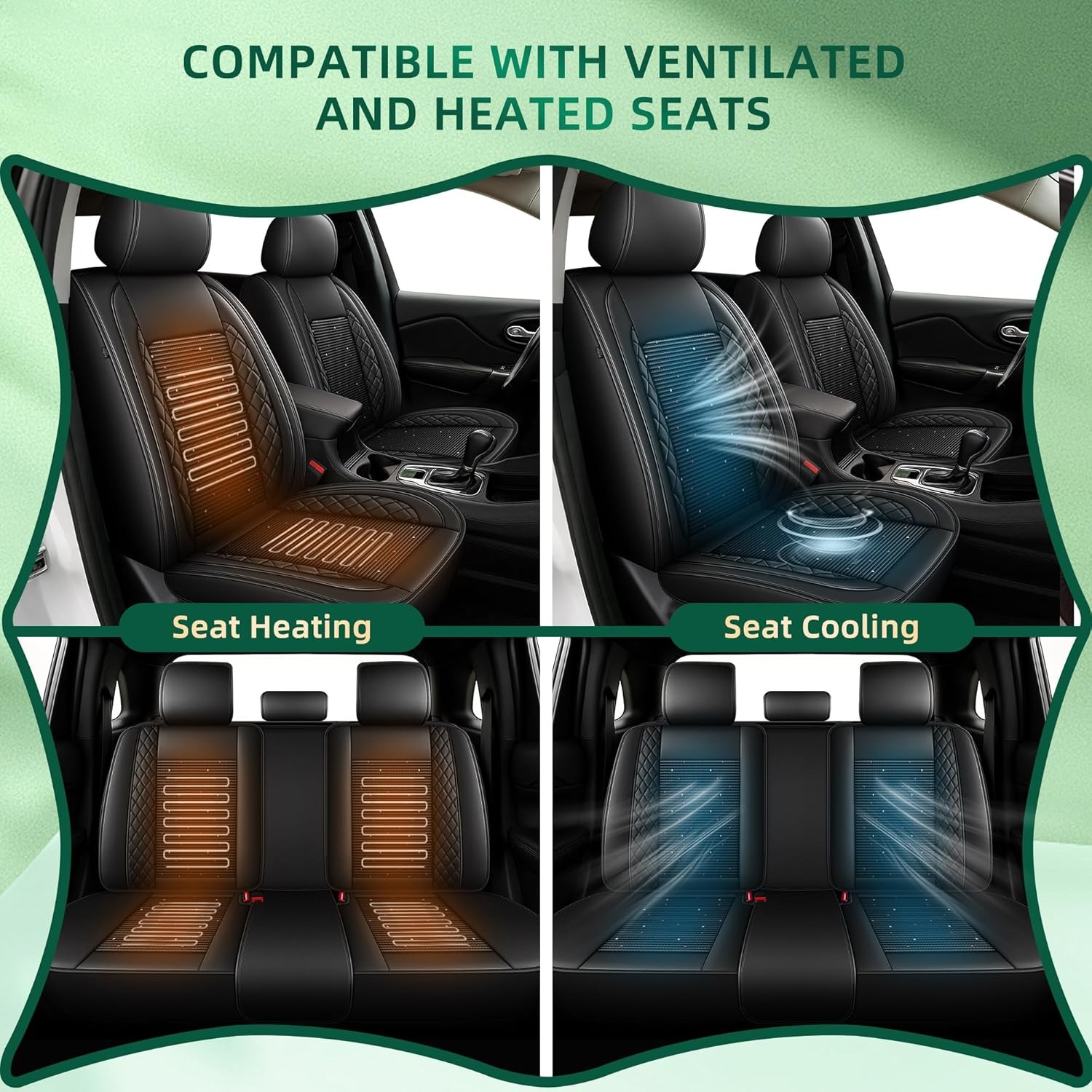 Seat Covers For Subaru Forester 2007-2026 Faux Leather Seat Cushions (2/5 Seats)