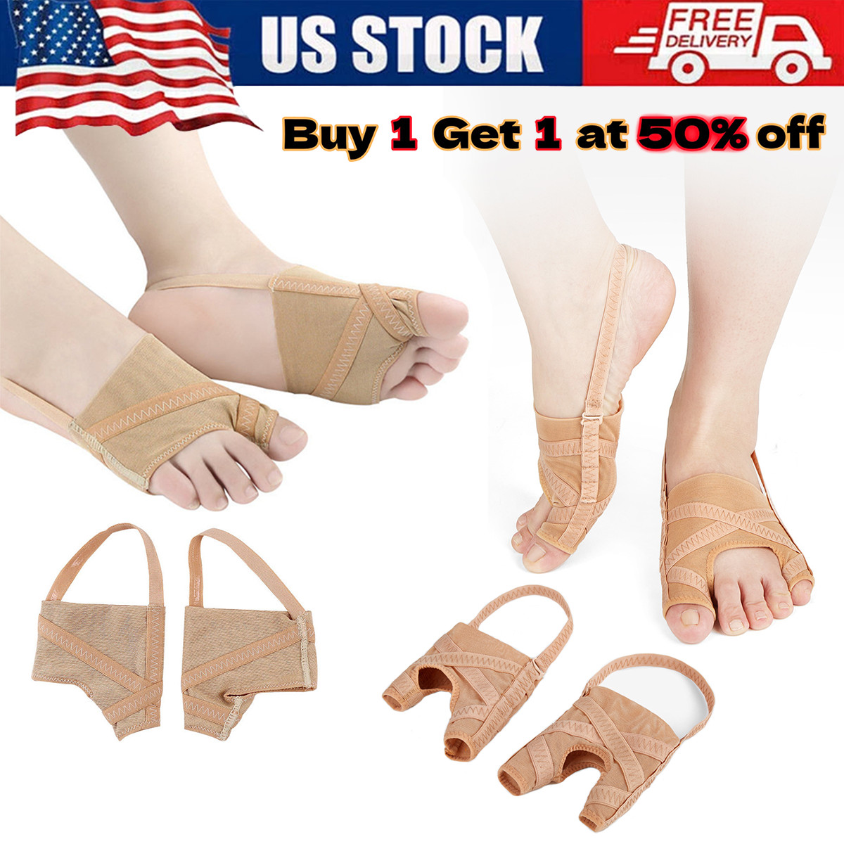 Big Toe Bunion Corrector Splint Straightener Foot Pain Relief Hallux Valgus US