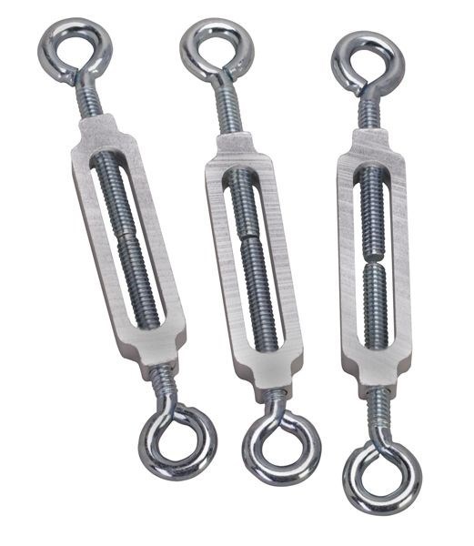 3 Pack EZ-50 Eye to Eye Turnbuckle for 6/20 Guy Wire - Antenna Mast Down Guy
