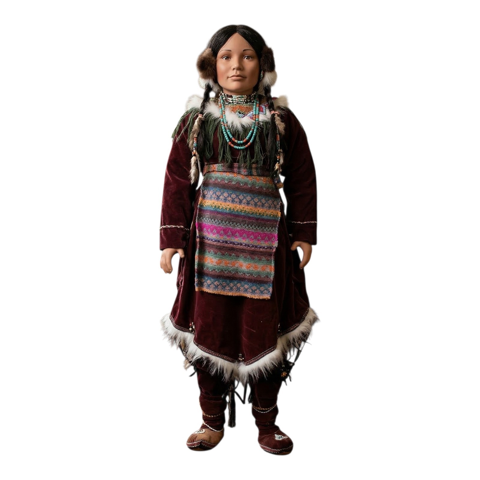 Vintage Duck House Heirloom Native American Doll “Sokanon” 48” Life Size w/ Box