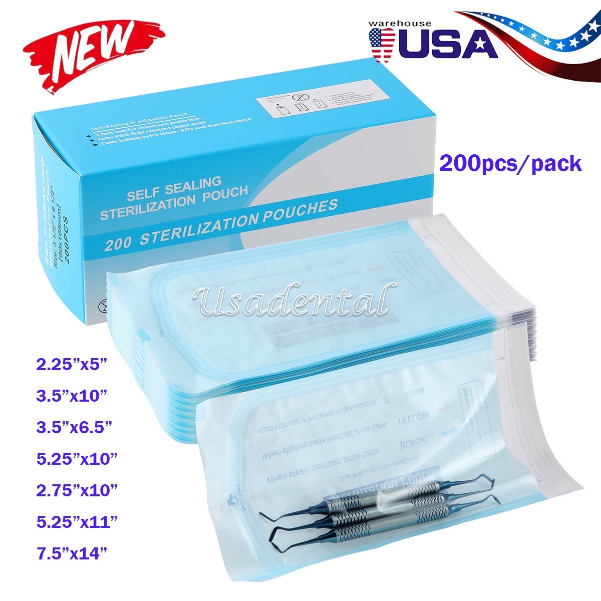 Self Sterilization Pouches Autoclave, Medical Sterilizer Bags Dental Tattoo Nail