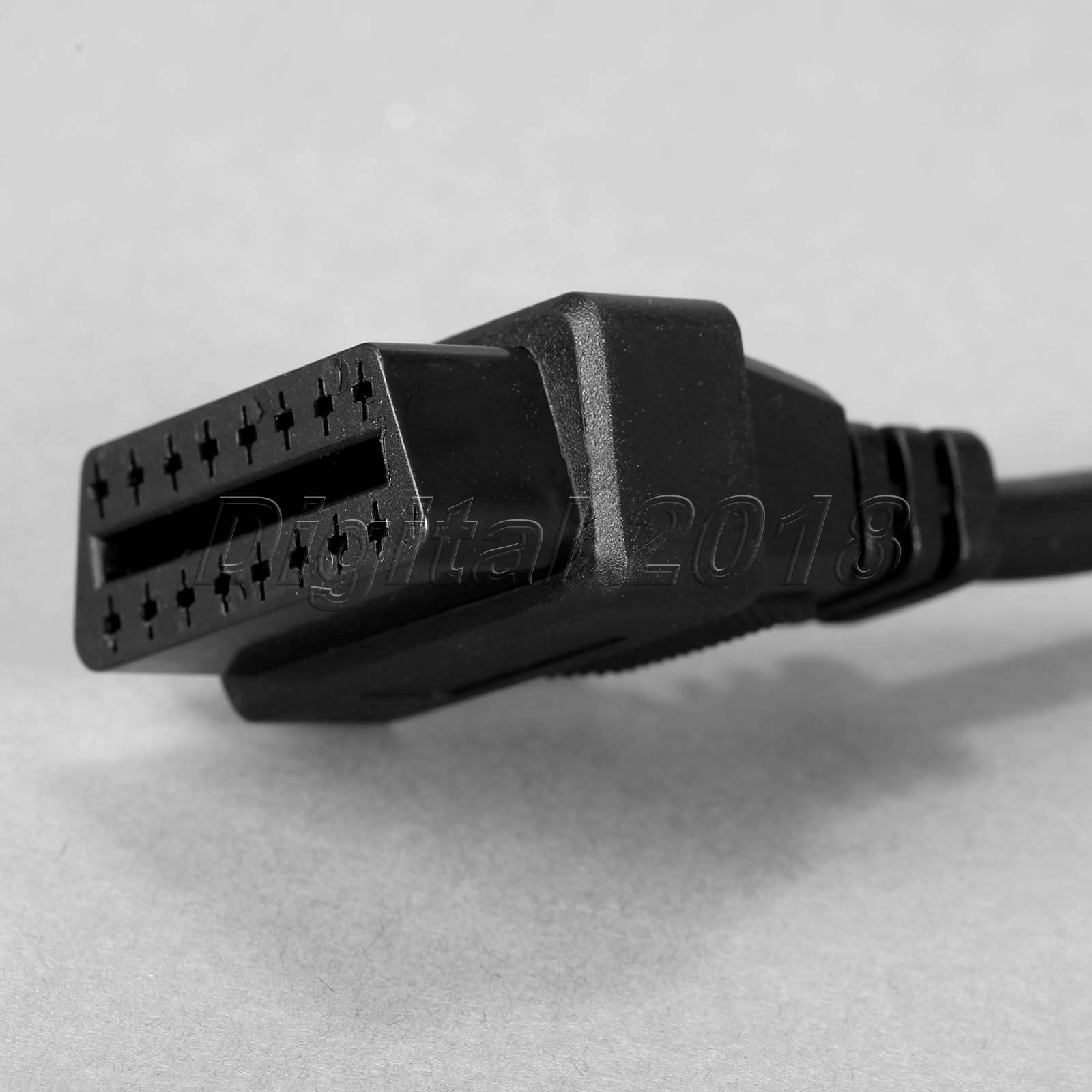 OBD2 OBD-II 16 Pin Female Extension Connector To Open Plug Wire Diagnostic Cable