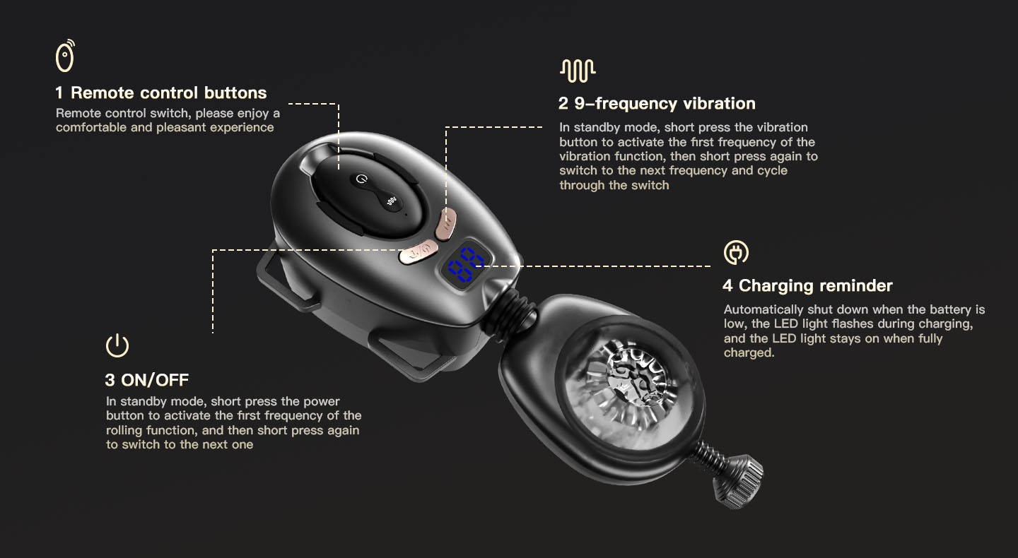 Automatic Wearable Male Masturbator-Removable Belts, LCD Display Kegel Training