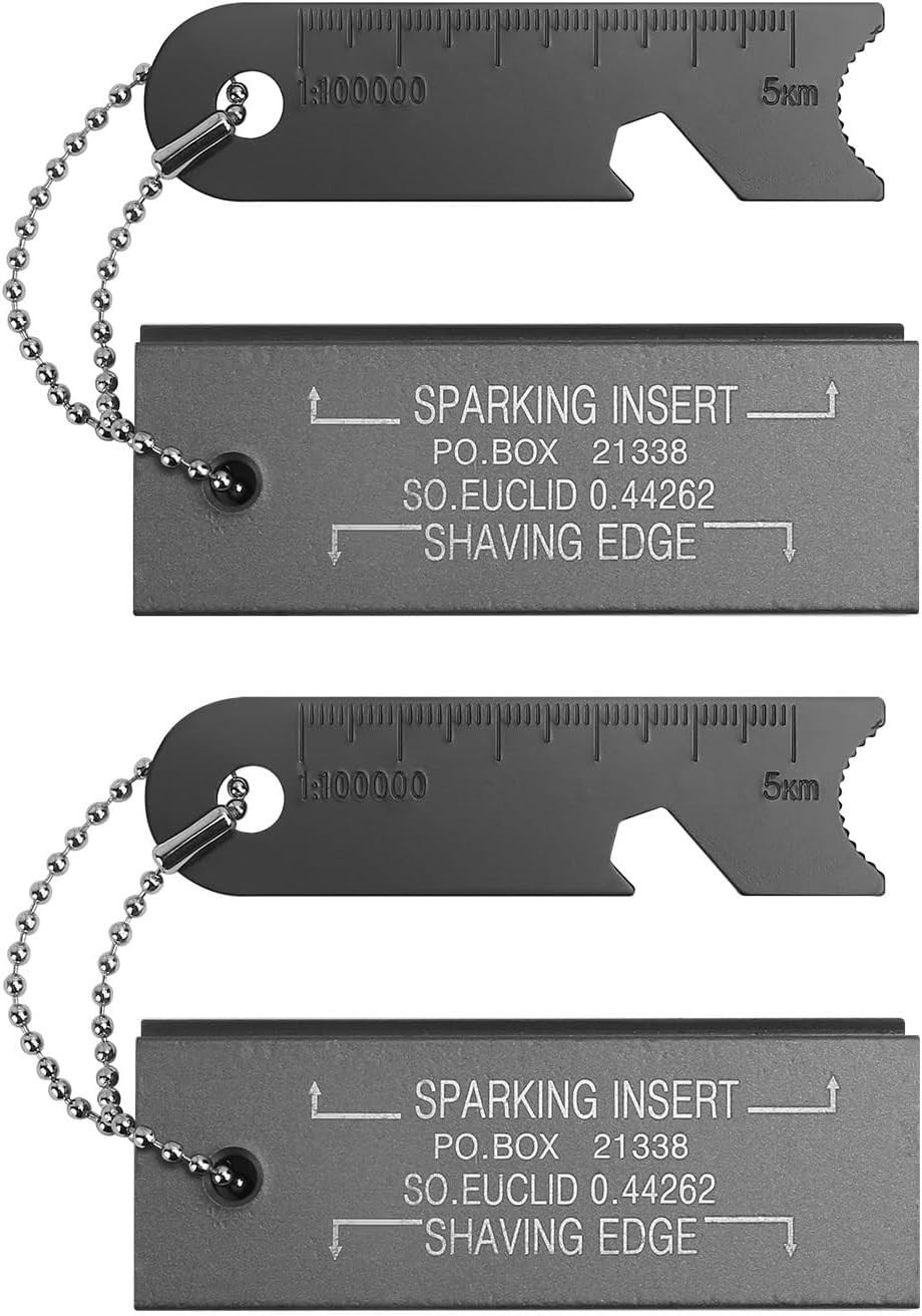 2 x Magnesium Flint Fire Starter, Survival Fire Blocks with Striker USA SHIPPING