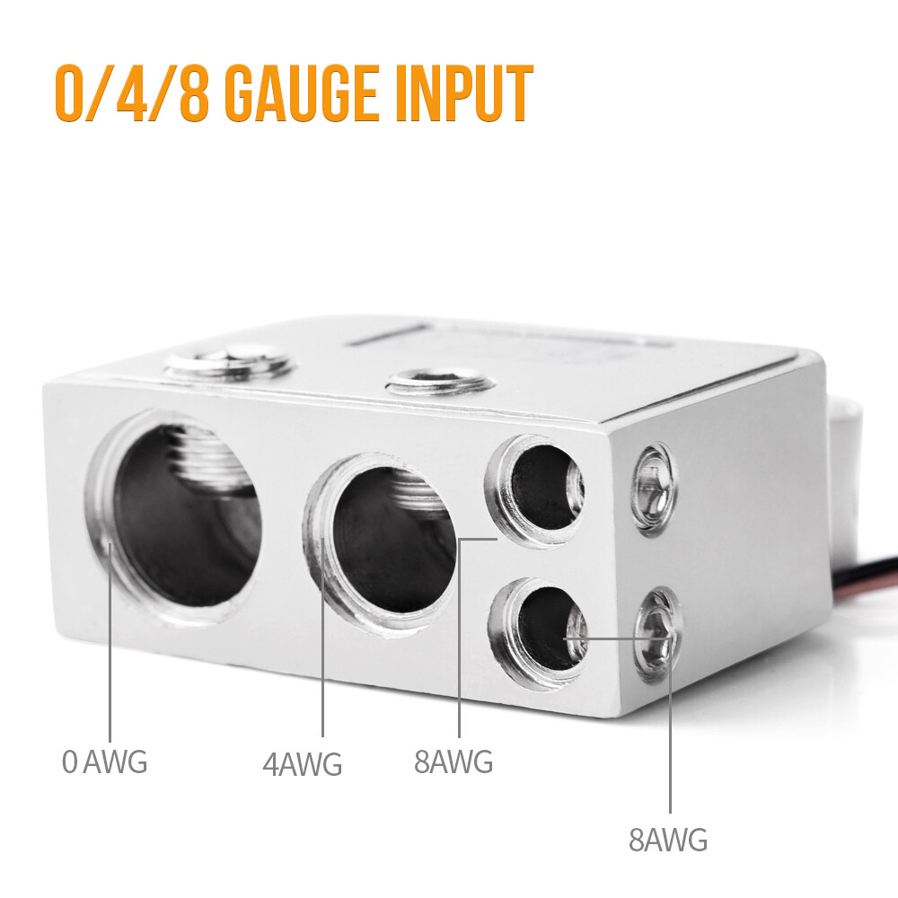 2PCS Car Audio Top Post SAE Battery Terminal Connector For 0/4/8 Gauge Wire