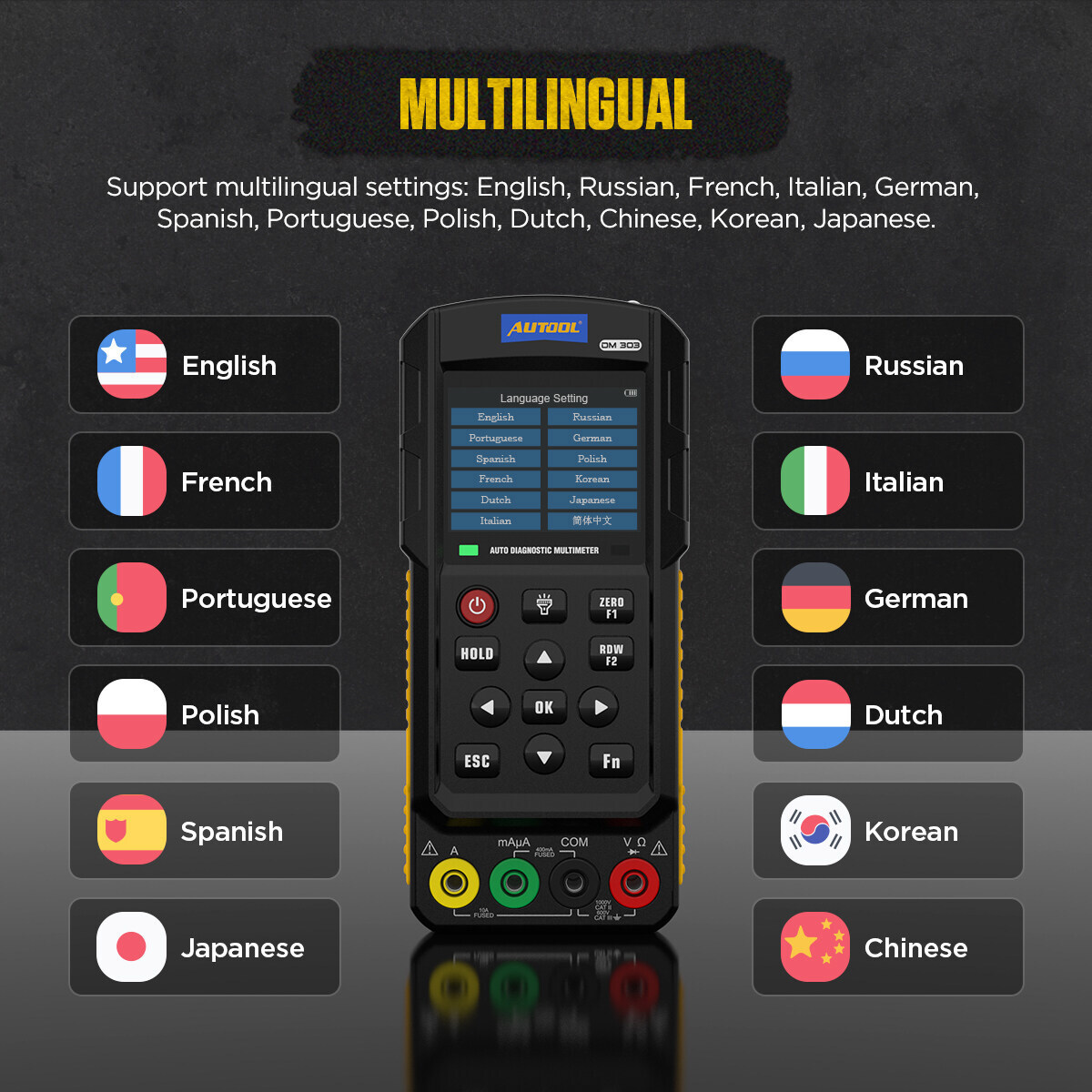 Diagnostic Multimeter Car Circuit Tester Oscilloscope Relay Injector Test K/CAN