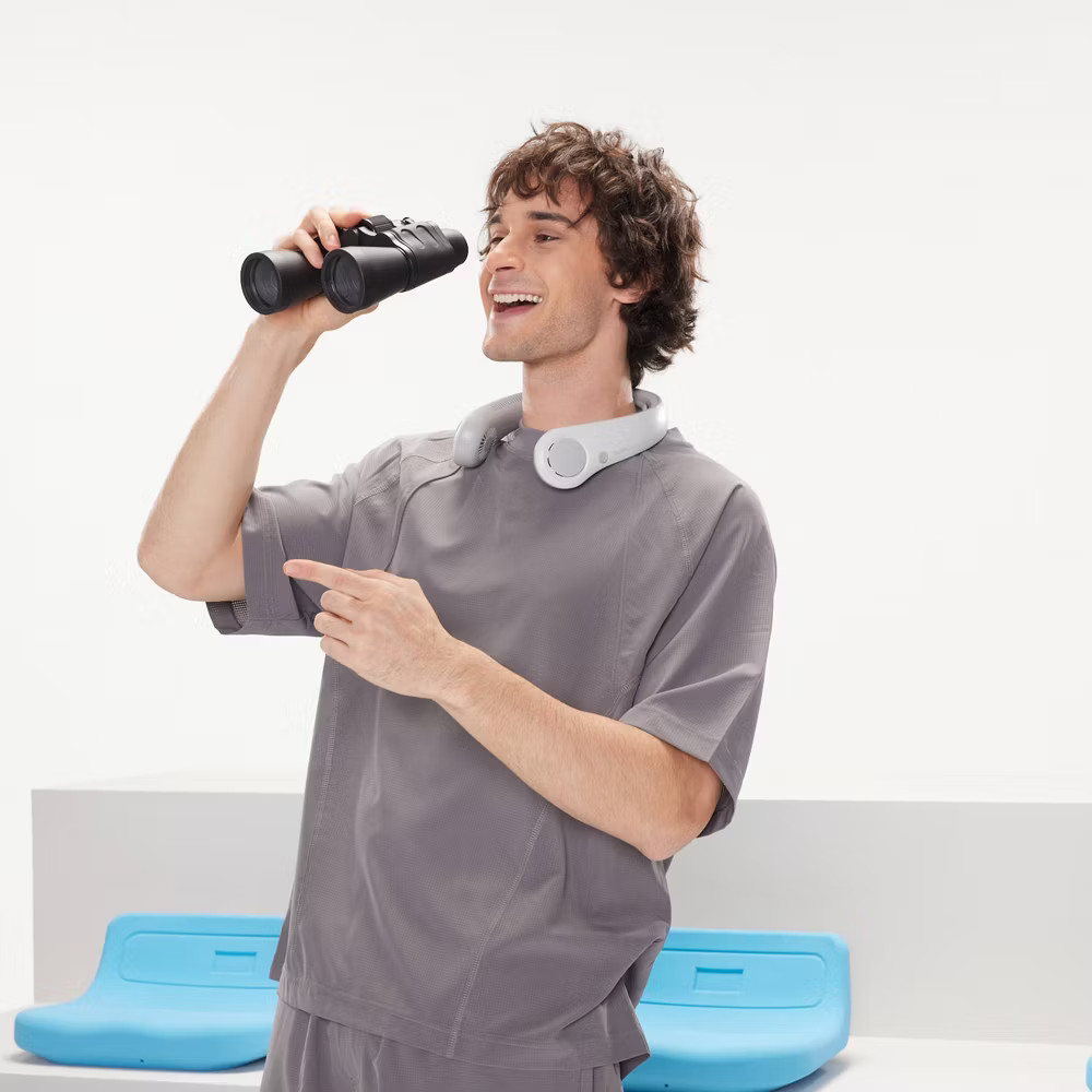 JISULIFE Portable Neck Fan Gray