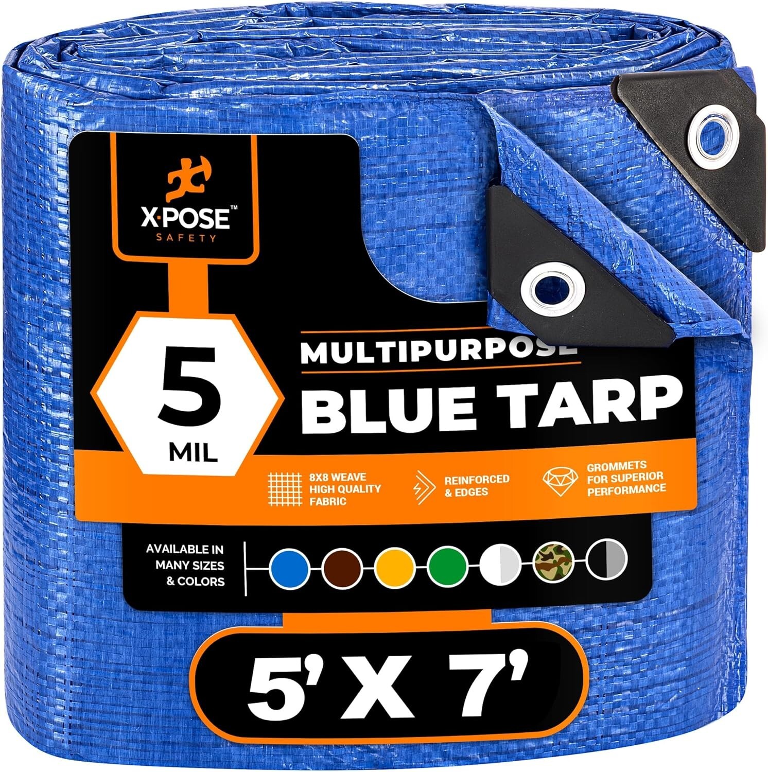 X-Pose Multipurpose Better Blue Tarp 5x7 5mil thick-NEW!
