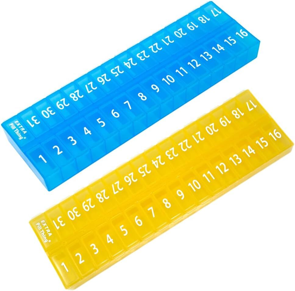 Monthly AM/PM Pill Organizers (You Pick Two Colors)