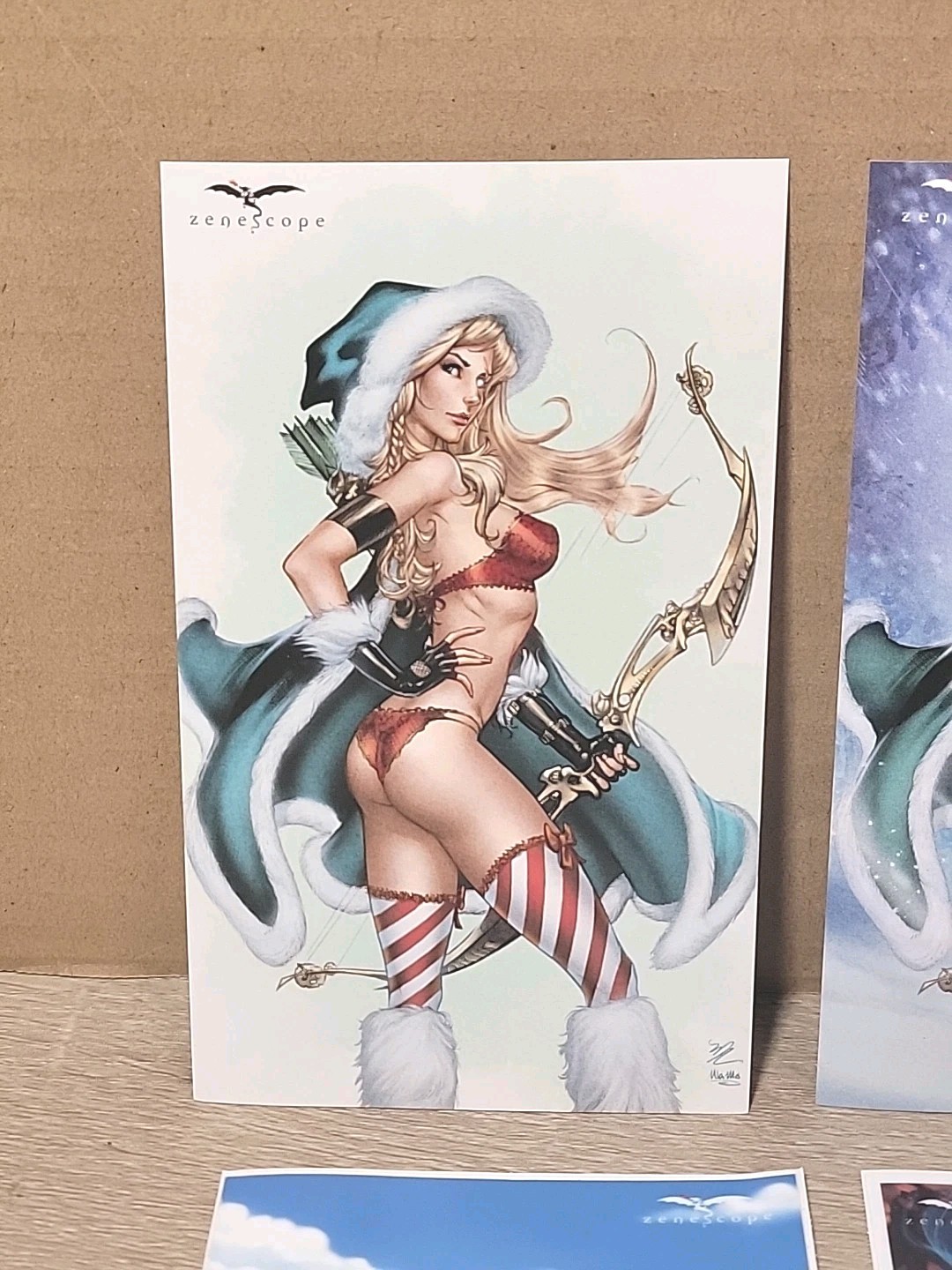 Zenescope (11) Sticker Card Lot. Very Rare! Robin Hood, Nurse, Cowgirl, Football