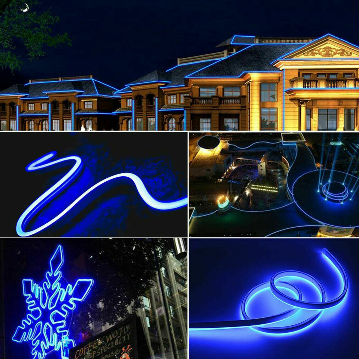 Flexible Sign Neon Lights Silicone Tube LED Strip Waterproof 12V 1M 2M 3M 5M