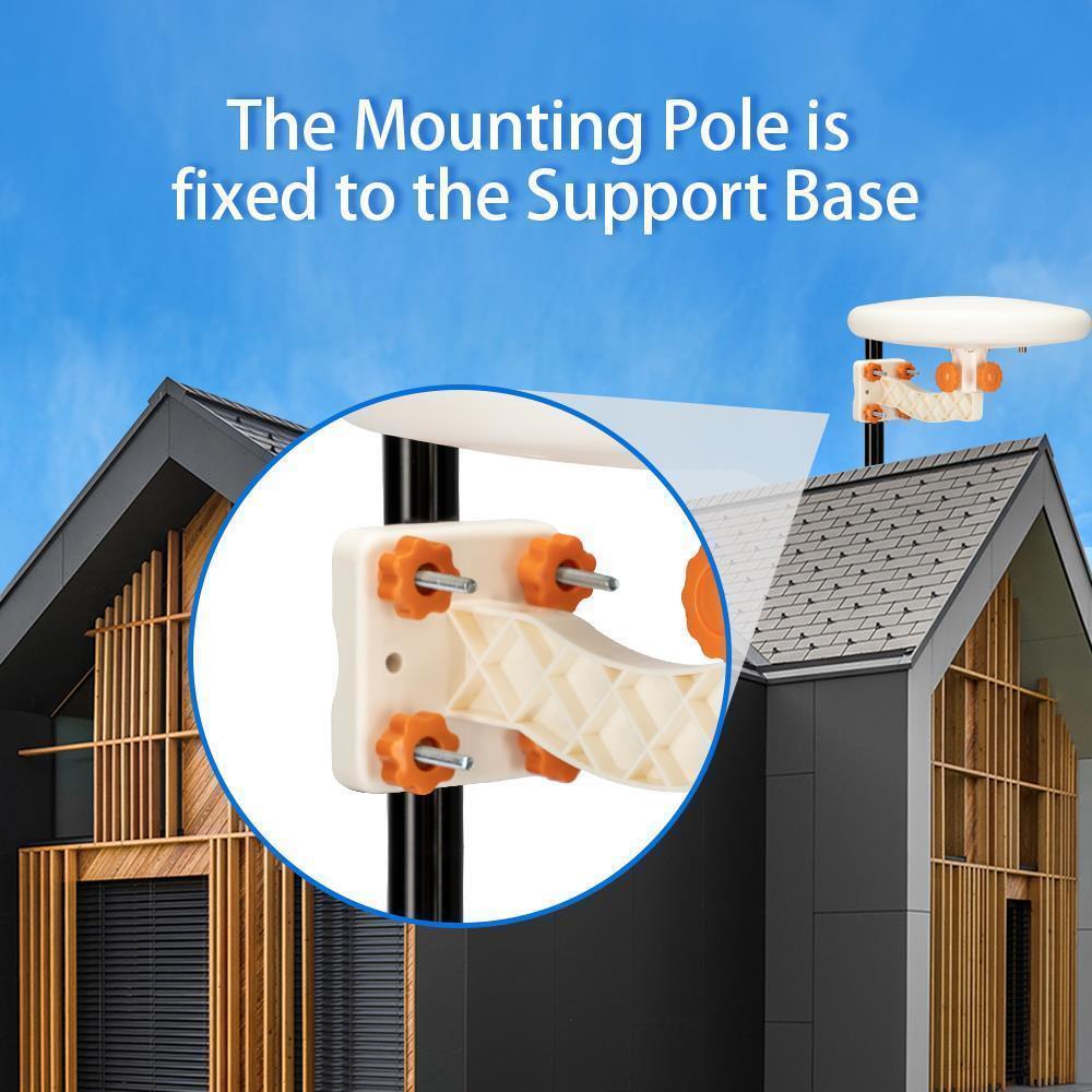 150 Miles 360° Omni-directional Amplified TV Antenna Digital HDTV Leadzm New