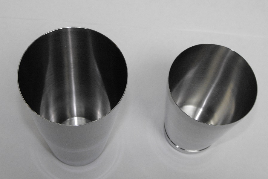 2 Piece Martini BAR COCKTAIL SHAKER Stainless Steel Boston Flair Mixing Tin Set