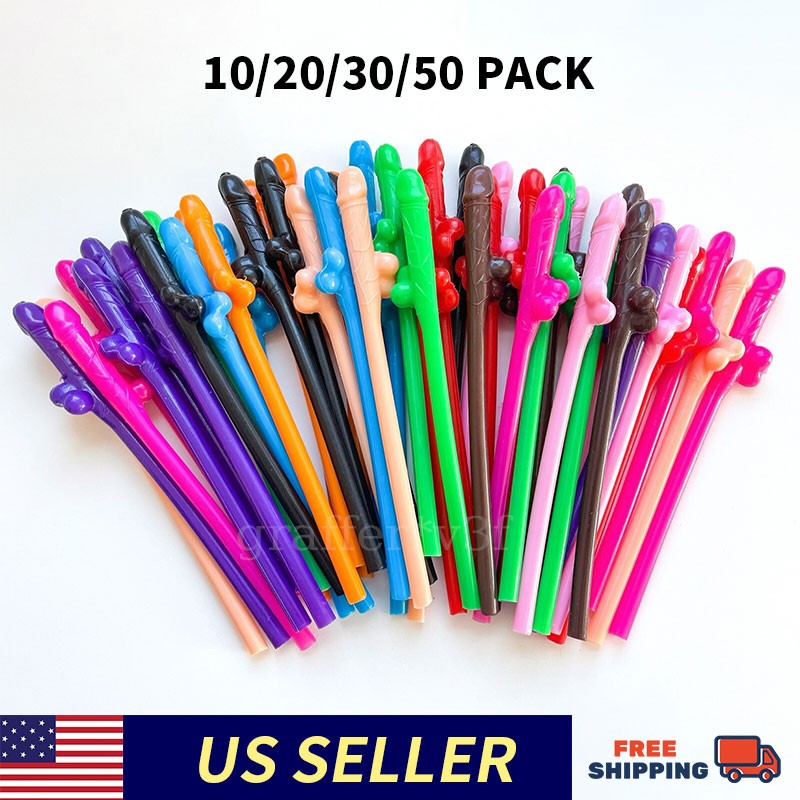 Penis Straws Bachelorette Party Supplies Bach Decoration Drinking Favors