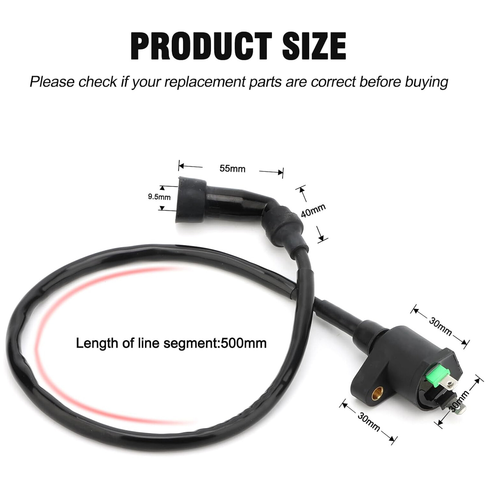 NIBBI Ignition Coil For GY6 50cc-250cc QMJ/QMI157 Go-Karts Mopeds ATV Dirt Bike