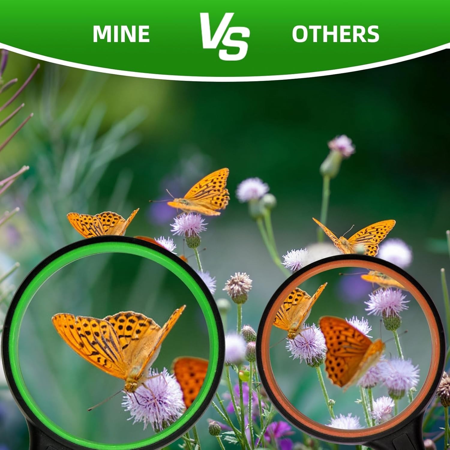 10X Shatterproof Magnifying Glass 10X Large Handheld Magnifying Glass for Senior