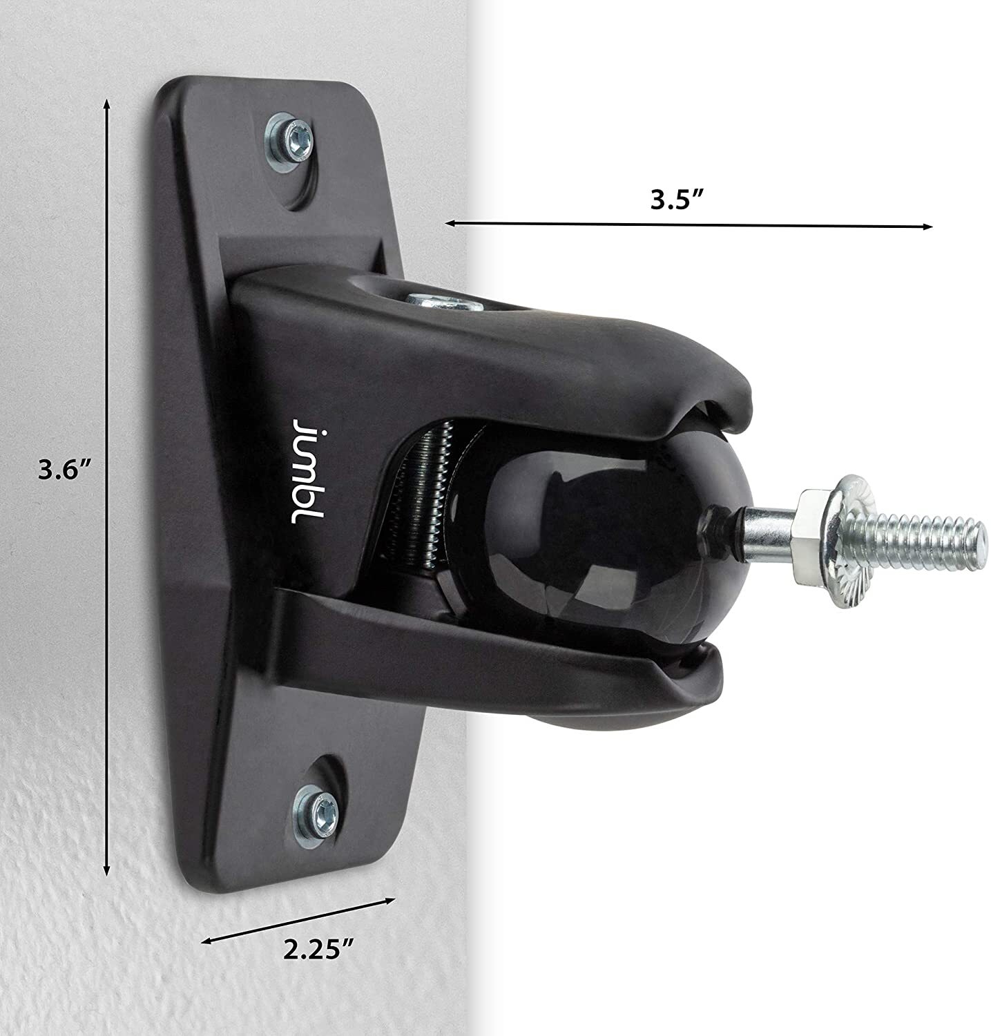 Jumbl, Stainless Steel Speaker Wall Mount Bracket, Pack of 2 (10 Lbs Max)