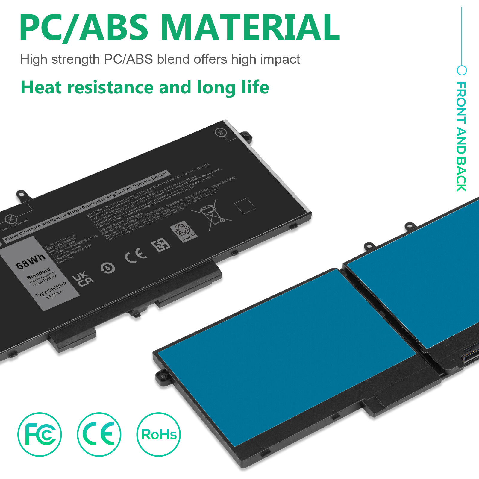 Lot Battery 3HWPP For Dell Latitude 14 5401 5411 15 5501 5511 Precision 3541