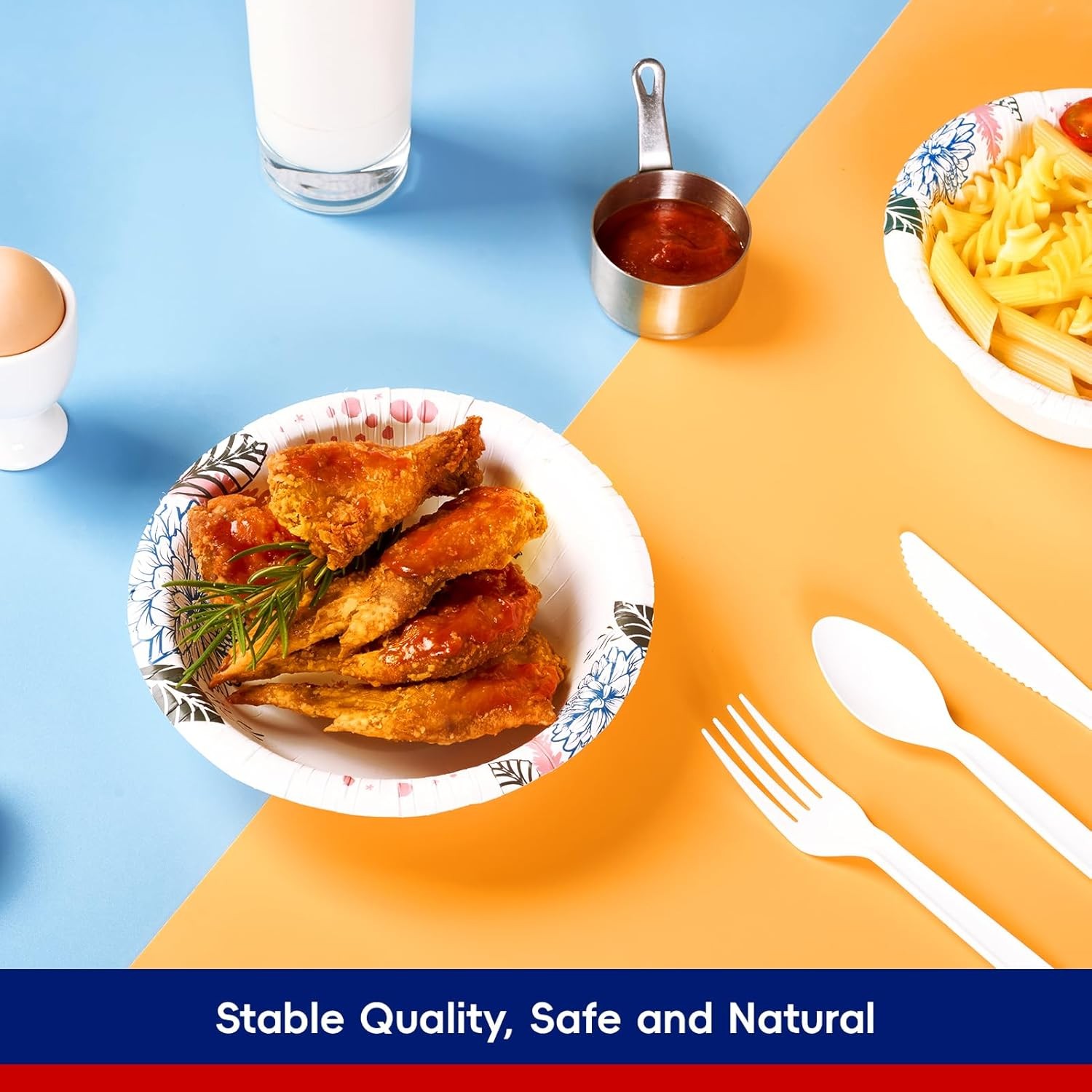 16 OZ Bulk Disposable Bowls with Floral Design, 156 Count for All Occasions