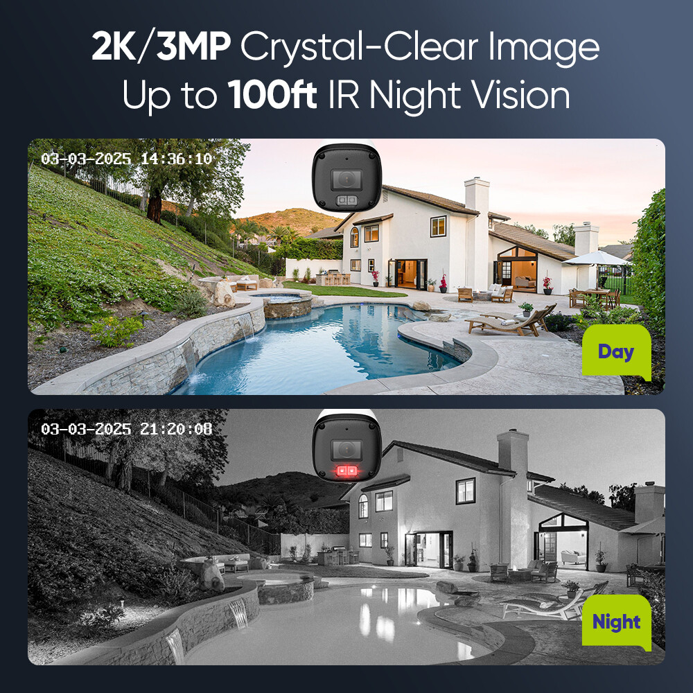 SANNCE 8CH 6MP NVR 3MP Home POE IP Security Camera System Audio Recording CCTV