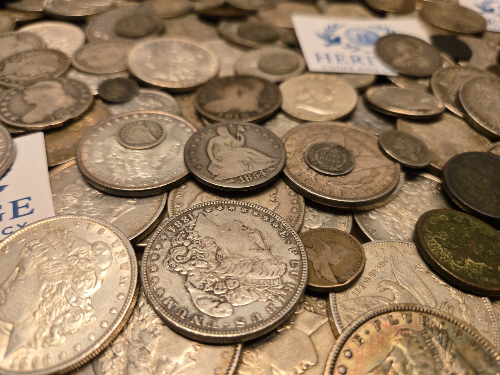 ESTATE SALE, OLD COINS, GOLD, .999 SILVER BARS, BULLION, RARE U.S. BILLS, PROOFS