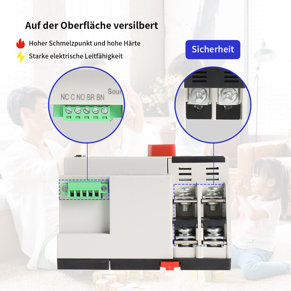 GEYA Dual Power Automatic Transfer Switch Grid to Alternator2/3/4P 100A 220/110V