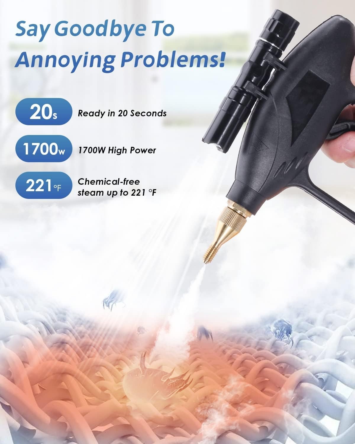 Car Engine Steam Cleaner Cleaning Grout Tile High Pressure Steamer Auto Washer
