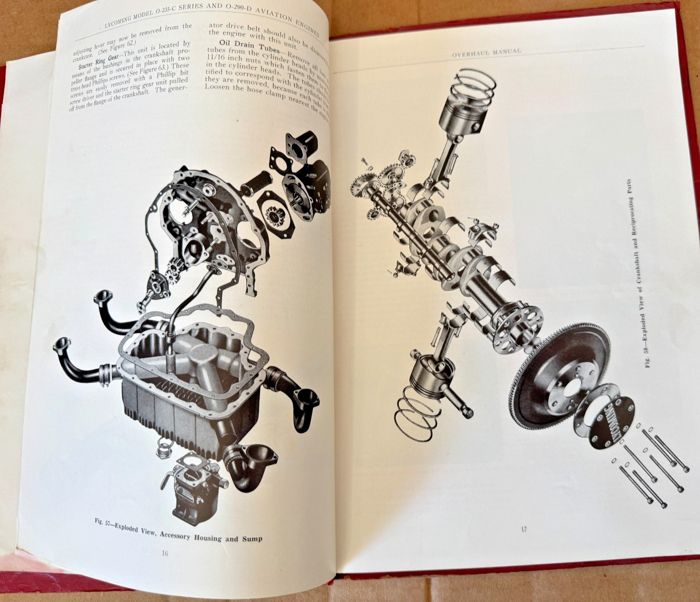 Original Lycoming 0-235 & 0-290 OH Manual 3rd Ed & O-320-B Parts -1960 Edition