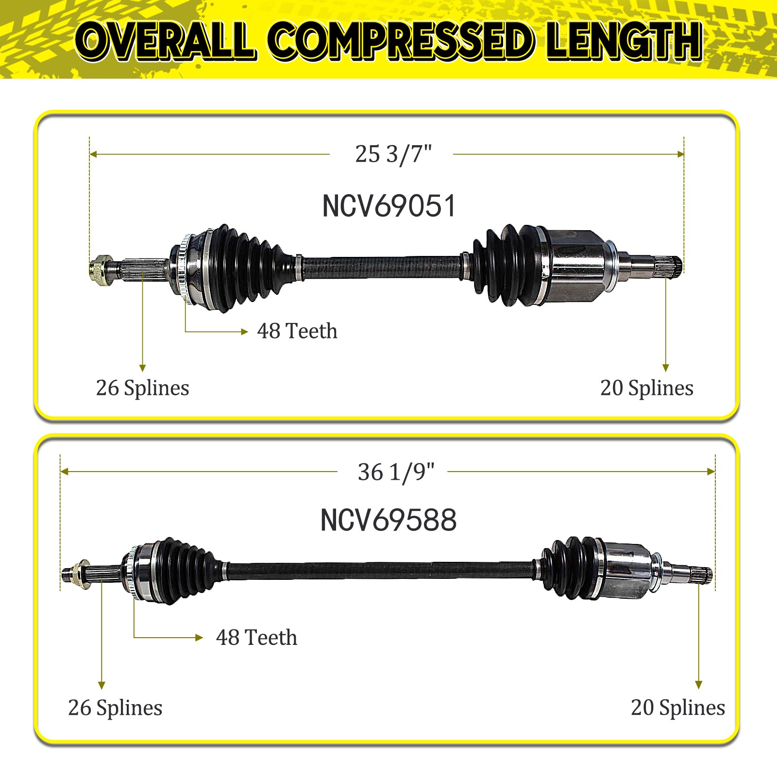 Front Pair CV Axle Shaft Assembly Set For Toyota Corolla 1.8L L4 FWD 2009-2018
