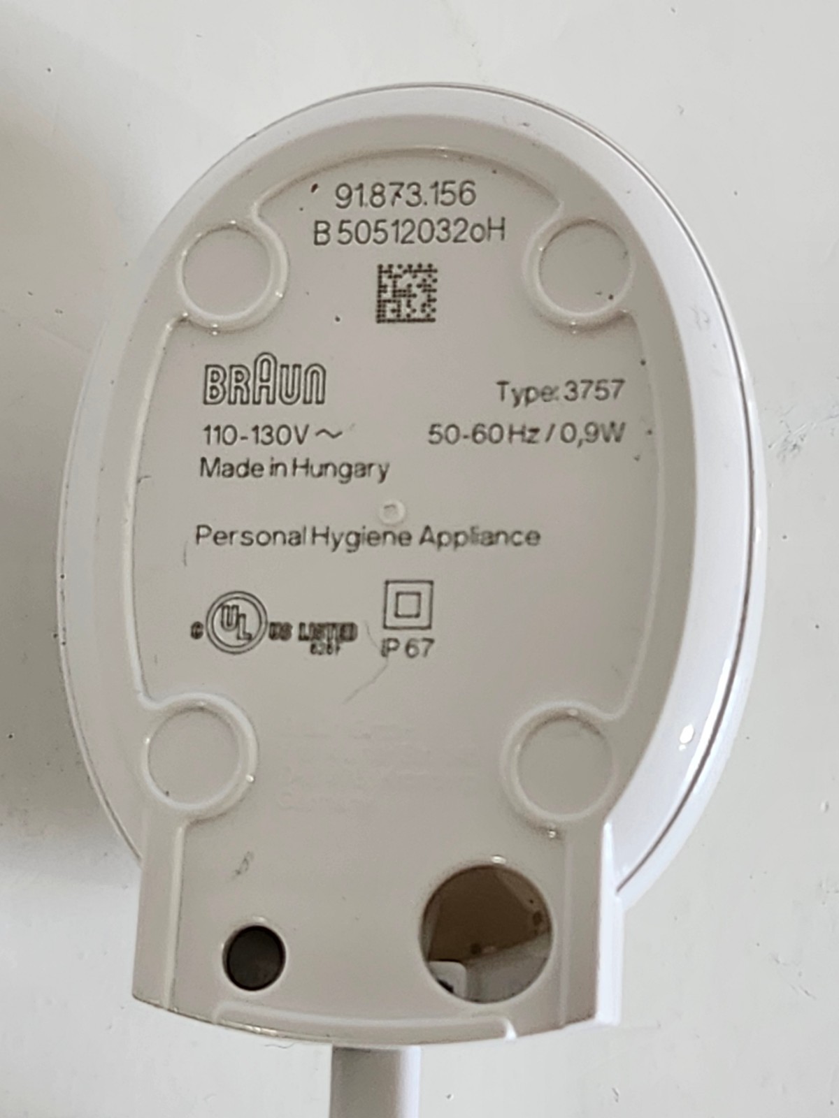 Original BRAUN Oral-B 3757 Charger Base for Oral-B Vitality Electric Toothbrush