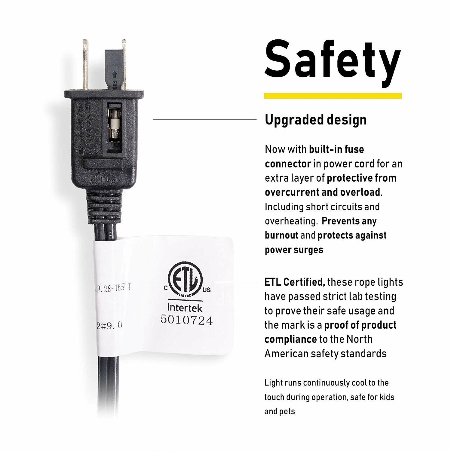 Cool White Thick LED Rope Light Accent Indoor Outdoor 10/20/25/50/100/150FT/300F