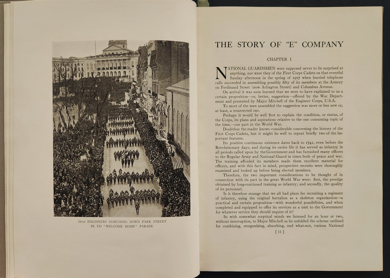 1919 antique WWI HISTORY "E" Co 101st ENGINEERS 26th DIV private printing