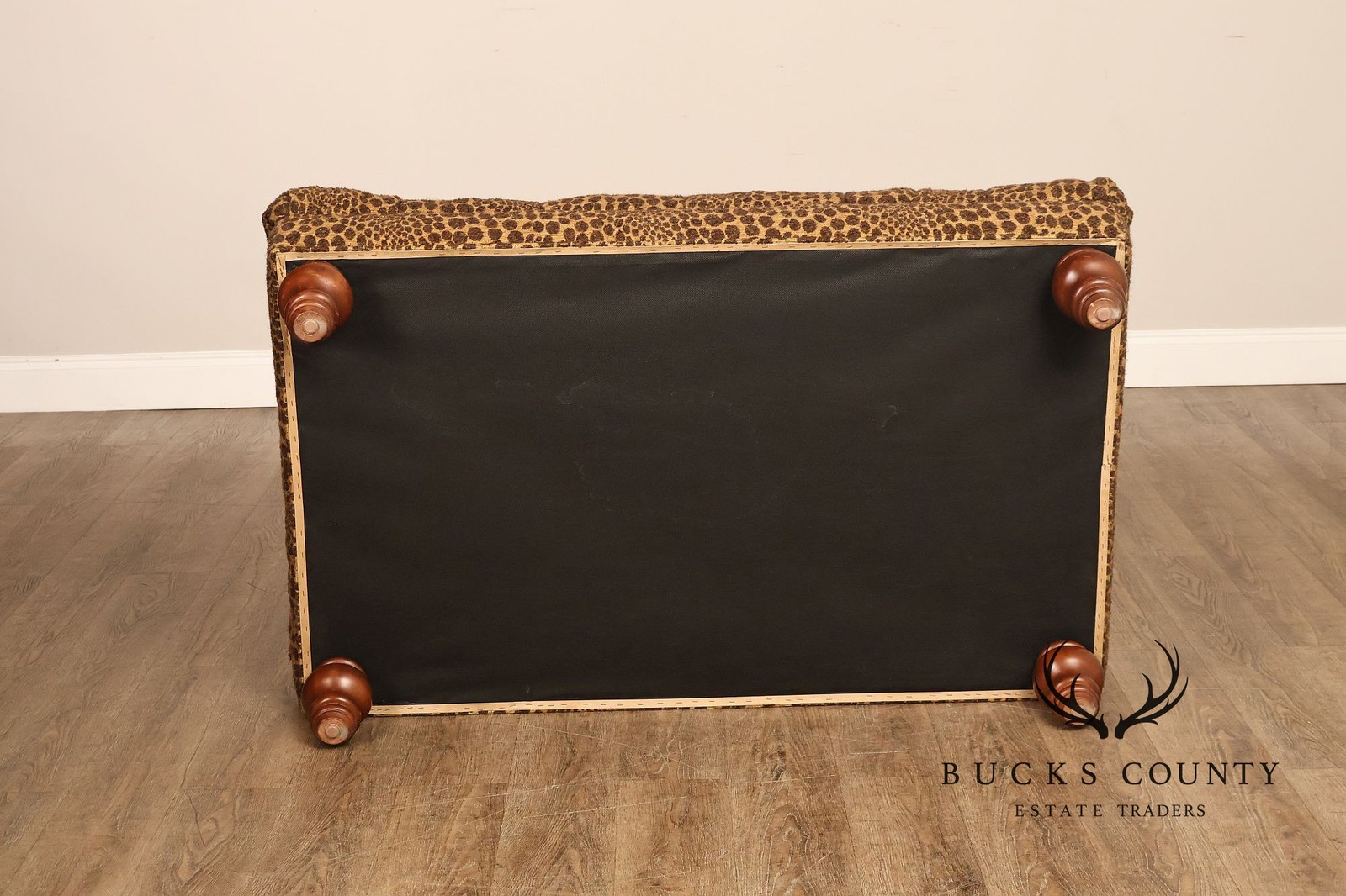 English Regency Style Large Tufted Ottoman